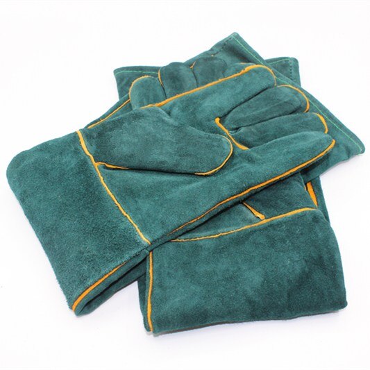  Ǻ  ִ   ݴ Ⱦ ݴ  ȣ  尩 ֿ  긮 /Long Skin Full Leather Green Anti - Grab Anti Bite Protective Safety Gloves Workplace Saf